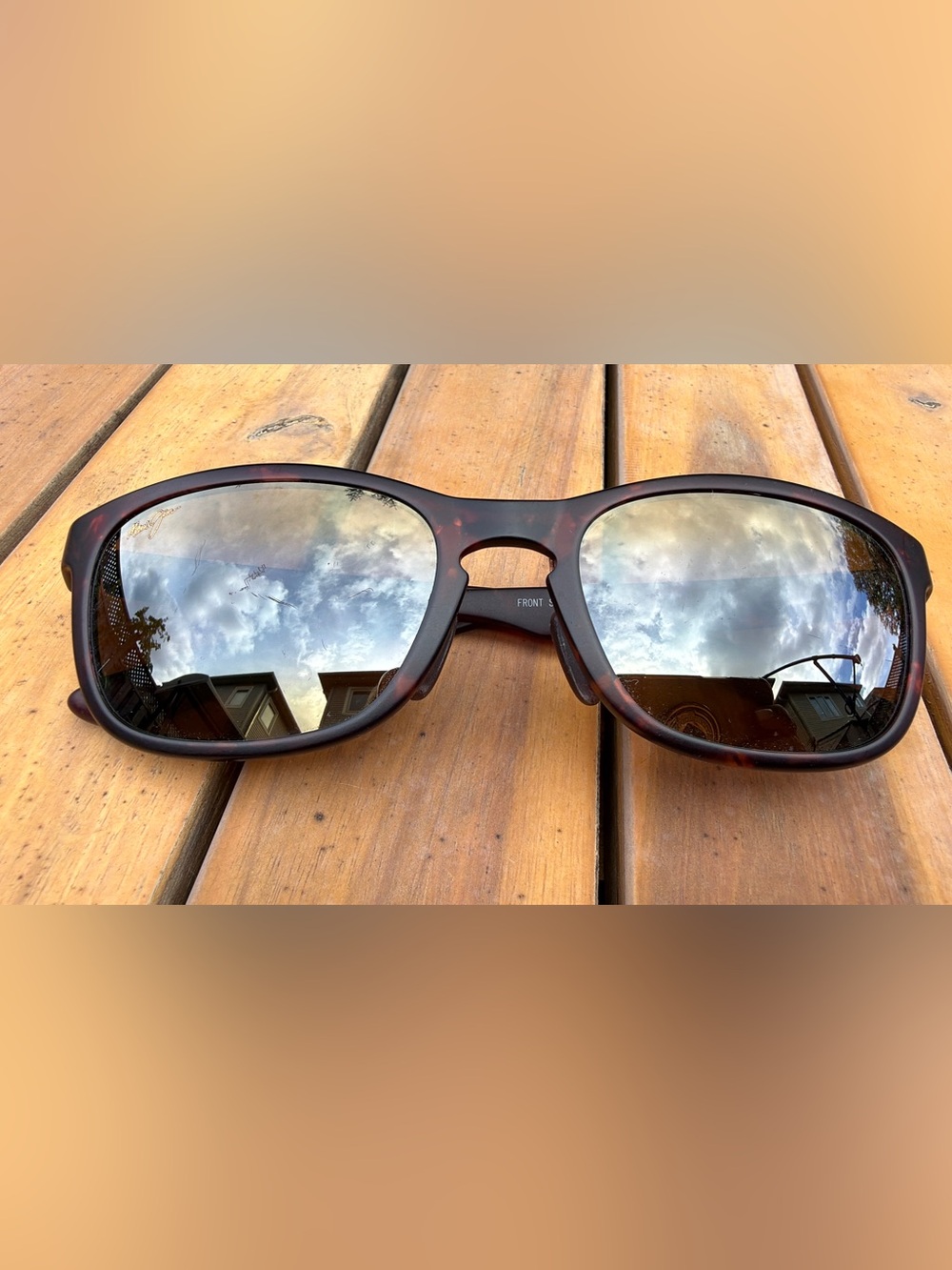 Maui Jim Front Street MJ431-10M Tortoise Sunglasses Scratched Lenses As Is 53-20